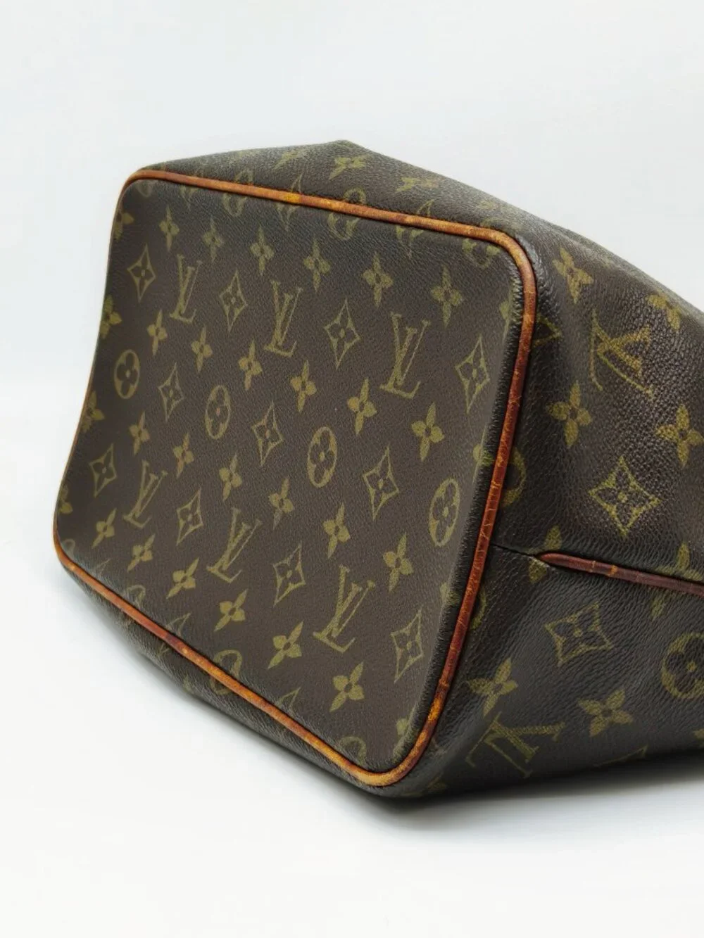 Louis Vuitton Monogram Palermo PM Tote Handbag Brown Canvas Top Handle Bag